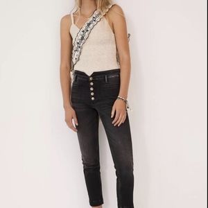 Anthropologie Jeans Pilcro High Rise Slim Leg Ankle Utility Black Jean, …